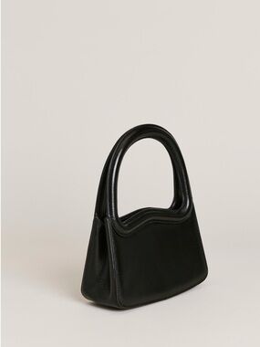 Reformation Black Structured Leather Mini Bag